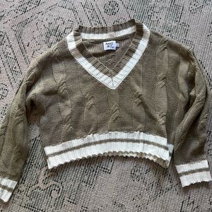 Cropped Princess Polly Varsity Sweater